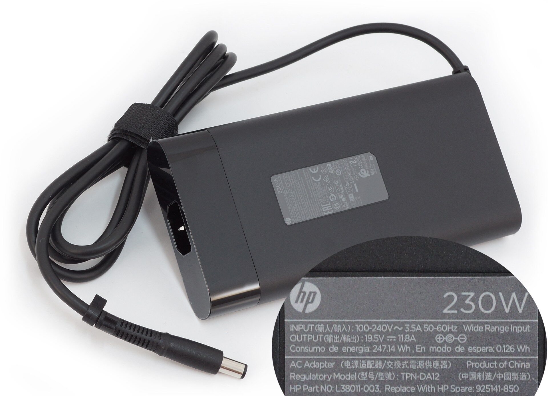 HP OMEN X 15-dg0002nt (7DS57EA) 230w TPN-DA12, TPN-LA10 7.4mm*5.0mm Smart Slim Orjinal Şarj Adaptörü